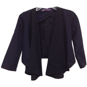 New Divine Rights of Denim Blue Black Lace Jacket